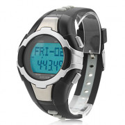 мужчины и женщины многофункциональные силиконовые цифровые автоматические наручные часы (черный)