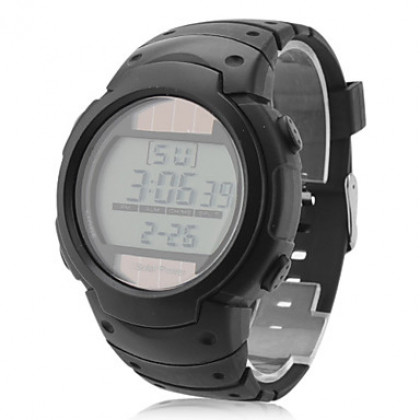 мужчины и женщины силиконовые цифровые автоматические наручные часы (черный)
