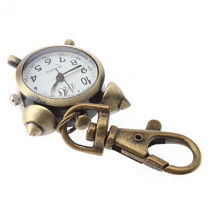 Мужская Alarm Clock Design сплава Кварцевый брелок Часы (бронза)