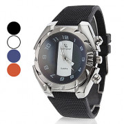 Мужская аналоговые кварцевые наручные часы Силиконовые (разных цветов)