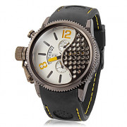 Мужская Черный Сталь Покрытие силиконовой лентой Кварцевые аналоговые наручные часы (разных цветов)