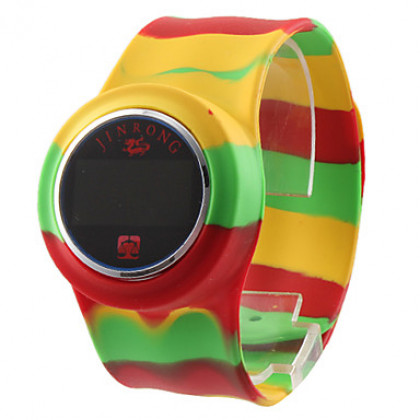 Мужская Colorfull сенсорный экран пластиковый цифровой светодиодный наручные часы моды (разных цветов)