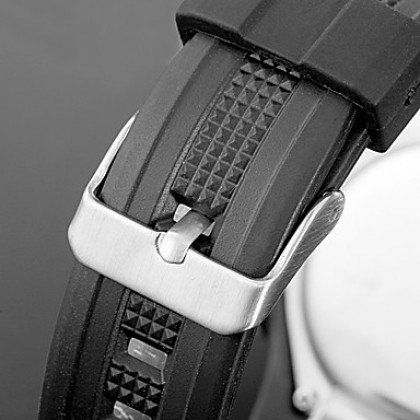 Мужская Heart Rate Monitor Резиновые Цифровая автоматическая наручные часы с груди Band (черные полосы)