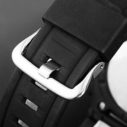 Мужская Heart Rate Monitor Резиновые Цифровая автоматическая наручные часы с груди Band (черные полосы)