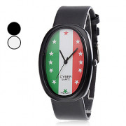 Мужская Италия Стиль PU аналоговые кварцевые наручные часы (разных цветов)
