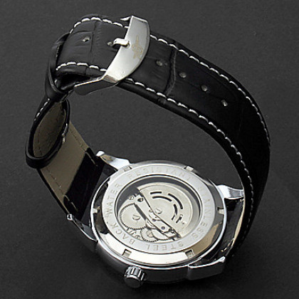 Мужская Календарь Silver Корпус PU Аналоговый механические наручные часы (разные цвета Dial)