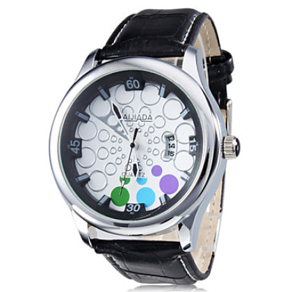 Мужская календарь Стиль кварцевые аналоговые PU наручные часы (разных цветов)