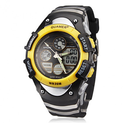 Мужская Многофункциональный аналого-цифрового Rubber Band Спортивные наручные часы (разных цветов)