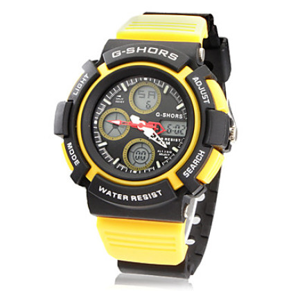 Мужская Многофункциональный аналого-цифрового Спортивный Резиновый ремешок кварцевые наручные часы (разных цветов)
