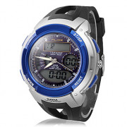Мужская многофункциональный аналого-цифровой круглый циферблат резинкой спортивный наручные часы (разных цветов)