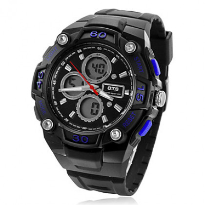 Мужская Многофункциональный аналого-цифровой Резиновая лента Спортивный наручные часы (разных цветов)