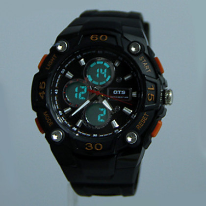 Мужская Многофункциональный аналого-цифровой Резиновая лента Спортивный наручные часы (разных цветов)