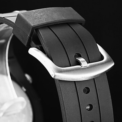 Мужская Многофункциональный Военный стиль сталь круглый циферблат аналогового Rubber Band-цифровые наручные часы (разных цветов)