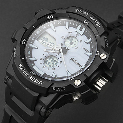 Мужская Multi-движения Резиновые аналого-цифровые наручные часы (разные цвета полоса)