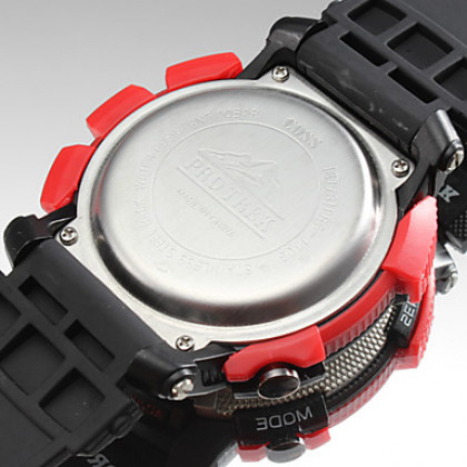 Мужская Multi-функциональный стиль резиновые автоматические цифровые наручные часы (черный)