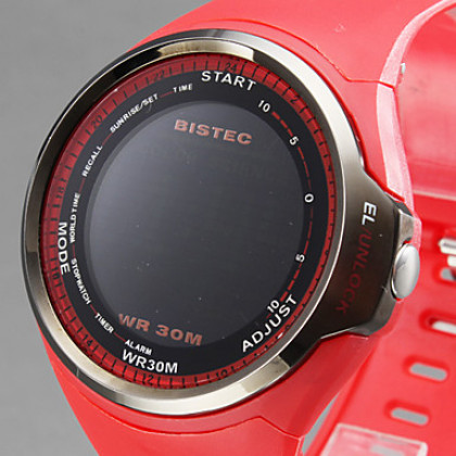 Мужская Multi-функциональный стиль резиновые Светодиодные цифровые наручные часы (разных цветов)