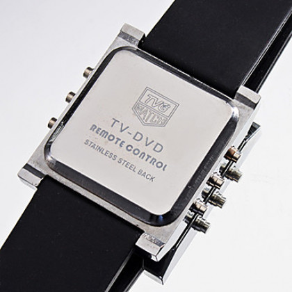 Мужская Multi-функциональный стиль Силиконовая Цифровые автоматические наручные часы (черный)
