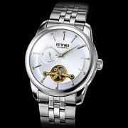 Мужская нержавеющей стали Silver Корпус механический аналог наручные часы (серебро)