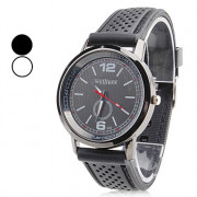 Мужская пластиковая аналоговые кварцевые наручные часы (черный)