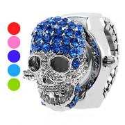 Мужская полый череп шаблон сплава аналоговые кварцевые часы кольцо (разных цветов)