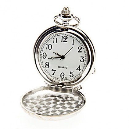 Мужская повседневная Сплав Аналоговые карманные кварцевые часы (серебро)