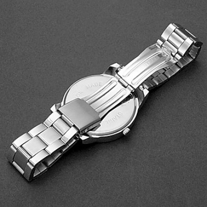 Мужская Простые Щедрый сталь Стиль Аналоговый Автоматические наручные часы Повседневная часы (серебро)