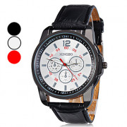 Мужская PU аналоговые кварцевые наручные часы (разных цветов)
