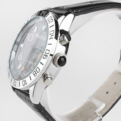 Мужская PU аналоговые кварцевые наручные часы с календарем (разных цветов)