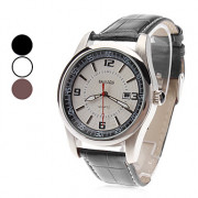Мужская PU аналоговые кварцевые наручные часы с календарем (разных цветов)
