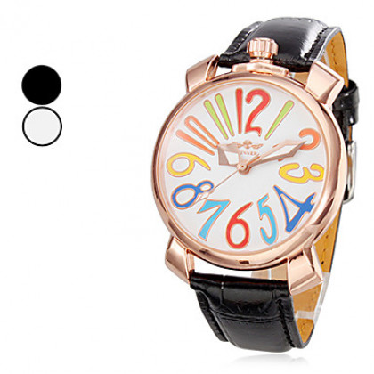 Мужская PU Механические аналоговые наручные часы (разных цветов)