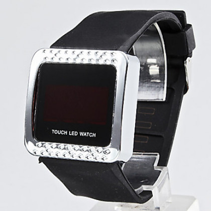 Мужская сенсорный экран Стиль Силиконовые цифровой светодиодный наручные часы (разных цветов)