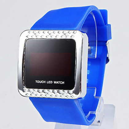 Мужская сенсорный экран Стиль Силиконовые цифровой светодиодный наручные часы (разных цветов)