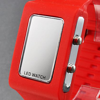 Мужская Silcone цифровой светодиодный наручные спортивные часы (разных цветов)