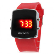 Мужская силиконовая Аналоговые кварцевые наручные часы (красный)