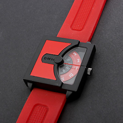 Мужская силиконовая Аналоговые кварцевые наручные часы (разных цветов)