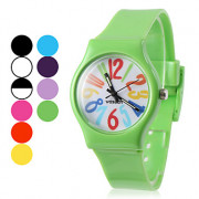Мужская силиконовая Аналоговые кварцевые наручные часы (разных цветов)