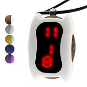 Мужская силиконовая цифровой светодиодный наручные часы Ожерелье (разных цветов)