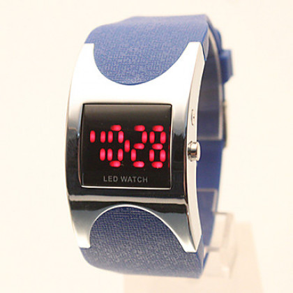 Мужская силиконовая цифровой светодиодный наручные часы (разных цветов)
