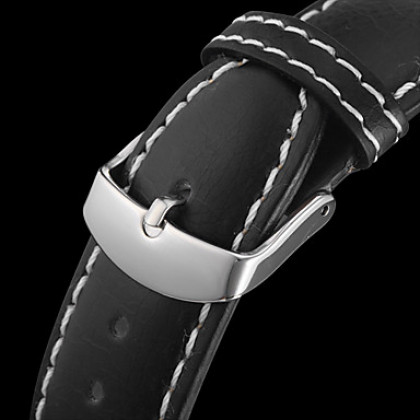 мужская Siliver кейс черный искусственная кожа аналог кварцевые наручные часы