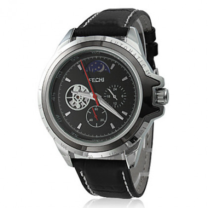 Мужская Silver Корпус PU Аналоговый механические наручные часы (разные цвета Dial)