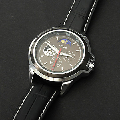 Мужская Silver Корпус PU Аналоговый механические наручные часы (разные цвета Dial)