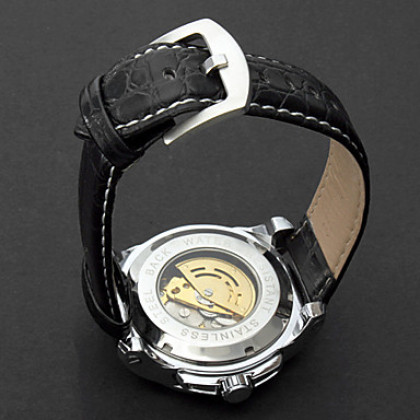 Мужская Silver Корпус PU Аналоговый механические наручные часы (разных цветов)