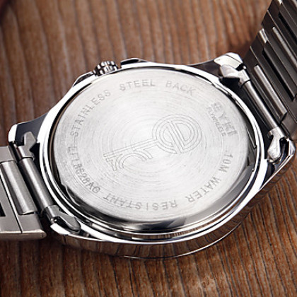 Мужская Синий серебряные руки стальной корпус Аналоговый механические наручные часы (серебро)
