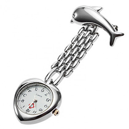 Мужская сплава аналоговые кварцевые карманные часы (серебро)