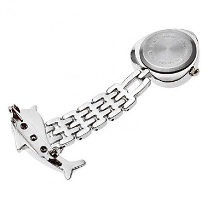 Мужская сплава аналоговые кварцевые карманные часы (серебро)