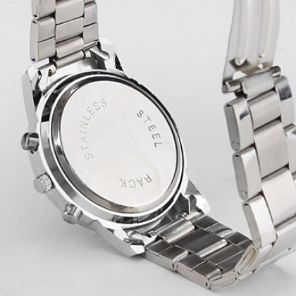 Мужская сплава аналоговые кварцевые наручные часы (серебро)