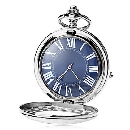 Мужская сплава аналоговый Механические часы карманные (серебро)
