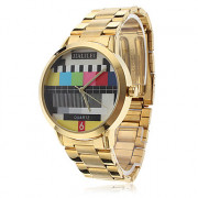 Мужская сплава кварцевые аналоговые наручные часы (Gold)