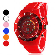 Мужская Спорт Стиль Силиконовые цифровой светодиодный наручные часы (разных цветов)