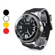 Мужская Спорт Стиль Силиконовый аналоговые кварцевые наручные часы (разных цветов)
